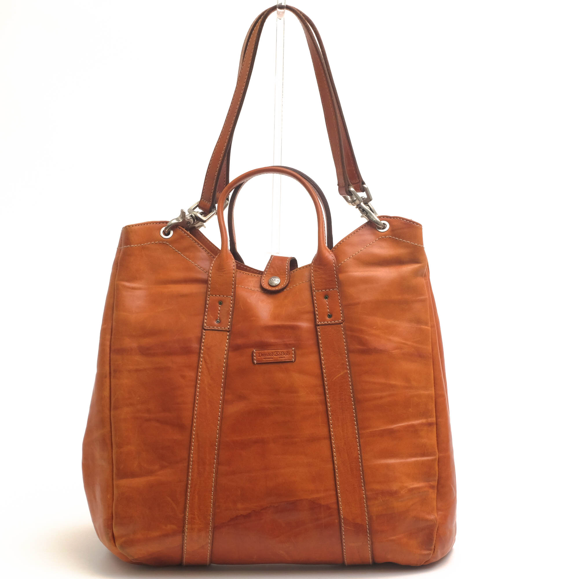 ○ダニエル＆ボブ Daniel＆Bob 牛革 トートバッグ CULODORO RODI クロドーロ ローディー 2WAY ショルダーバッグ シボ革 シュリンク 中古