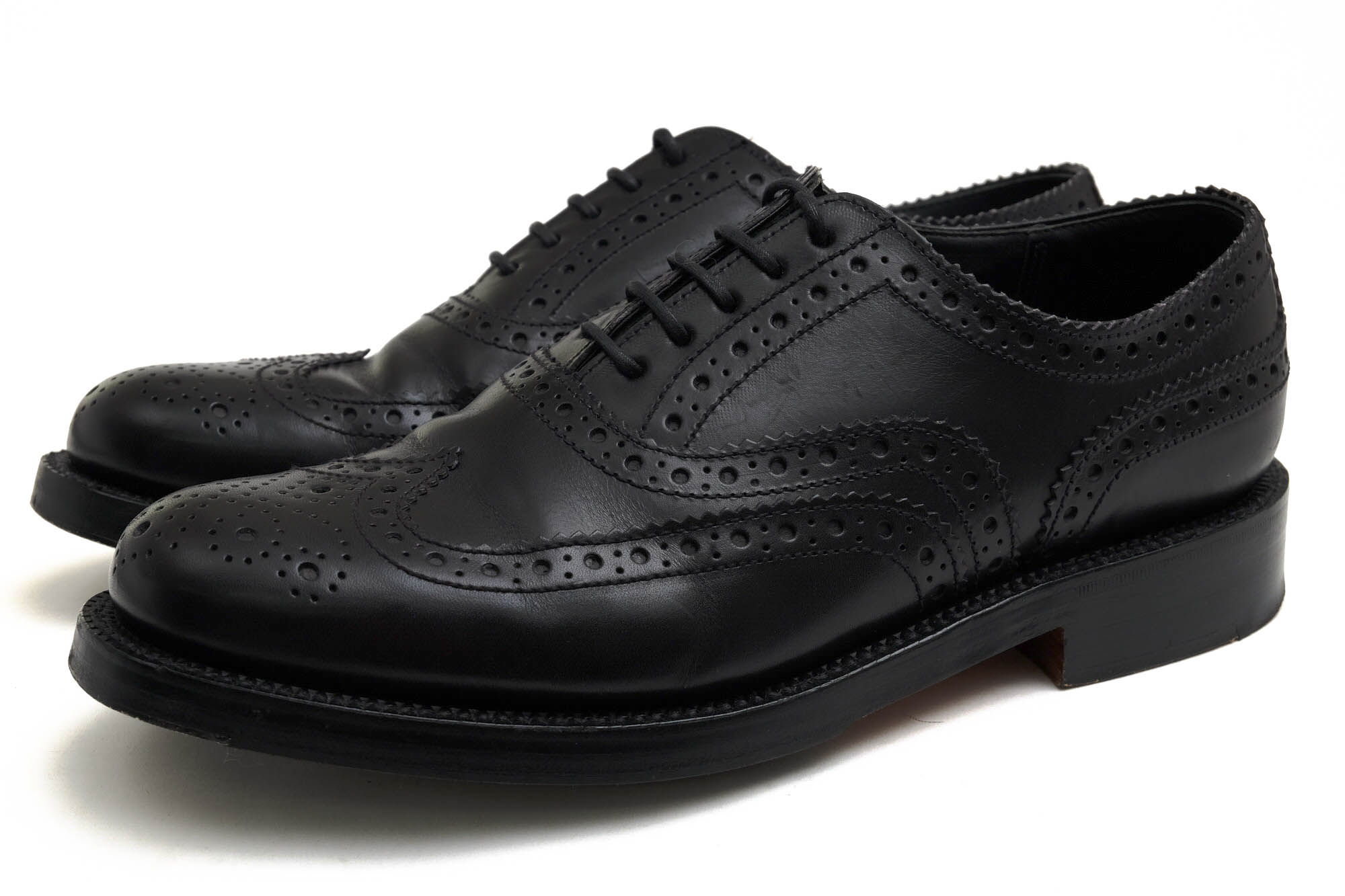 ○グレンソン GRENSON 牛革 カーフ G-ONE ビジネスシューズ 6508-01 110283 1212016 ALBERT アルバート ウイングチップ グッドイヤ 中古